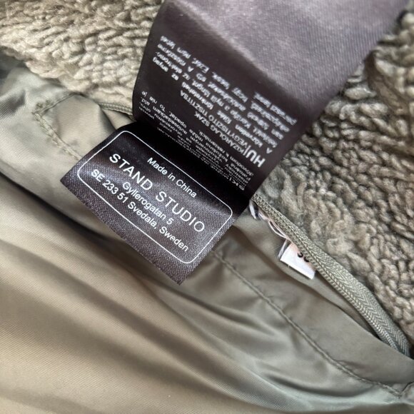 Stand Studio Green Teddy Coat Size - Picture 5 of 9